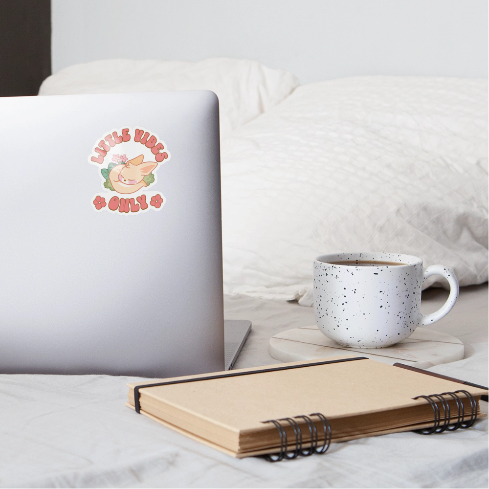 Little Vibes Only Vinyl Sticker - white glossy