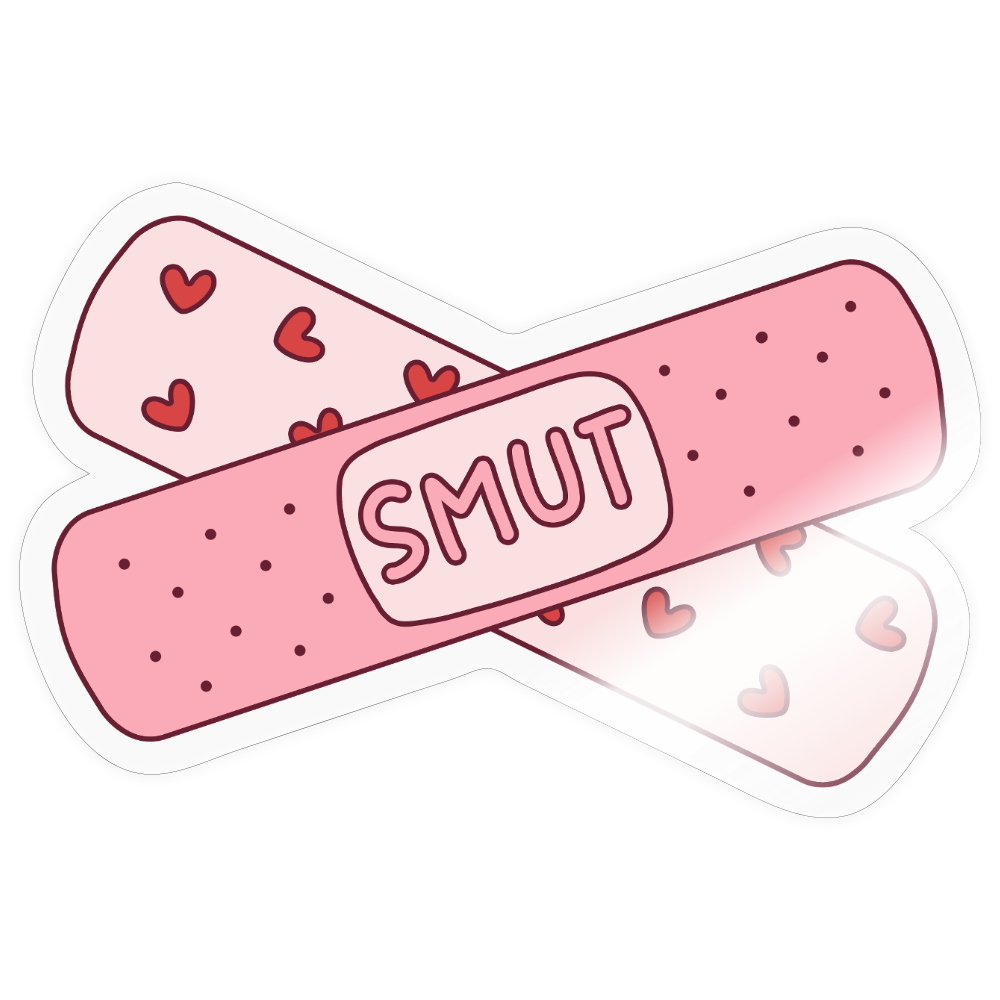 Smut Girly Band-aid Sticker - transparent glossy