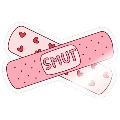 Smut Girly Band-aid Sticker - transparent glossy