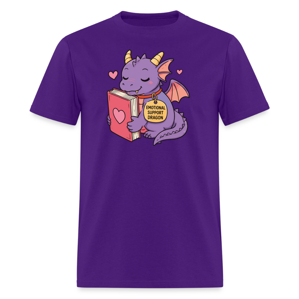 Emotional Support Dragon Unisex Play Tee - purple