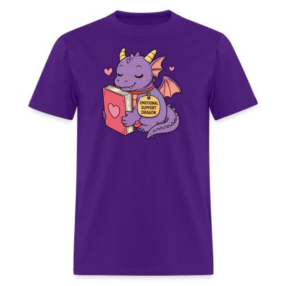 Emotional Support Dragon Unisex Play Tee - purple