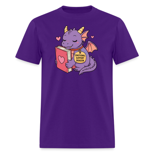 Emotional Support Dragon Unisex Play Tee - purple
