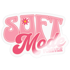 Soft Mode Forever Pastel Vinyl Sticker - transparent glossy