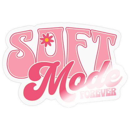 Soft Mode Forever Pastel Vinyl Sticker - transparent glossy