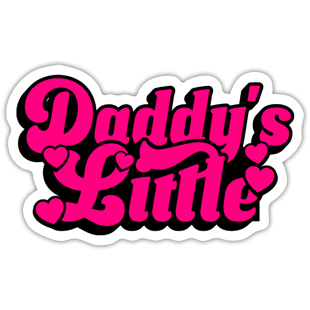 Daddy's Little Pink Vinyl Sticker - white matte