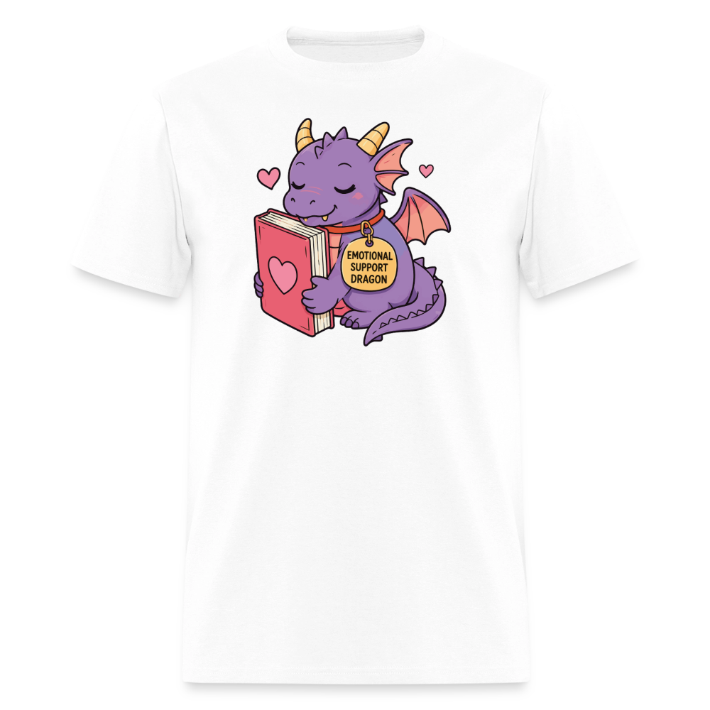 Emotional Support Dragon Unisex Play Tee - white