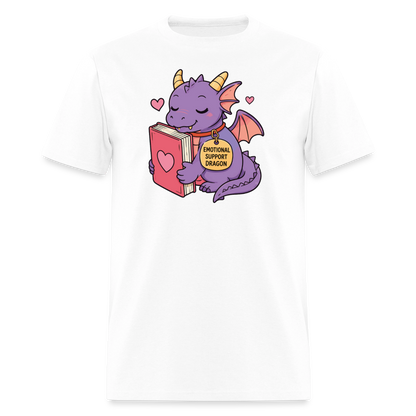 Emotional Support Dragon Unisex Play Tee - white