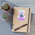 Best Cutie Galaxy Alien Vinyl Sticker - white glossy