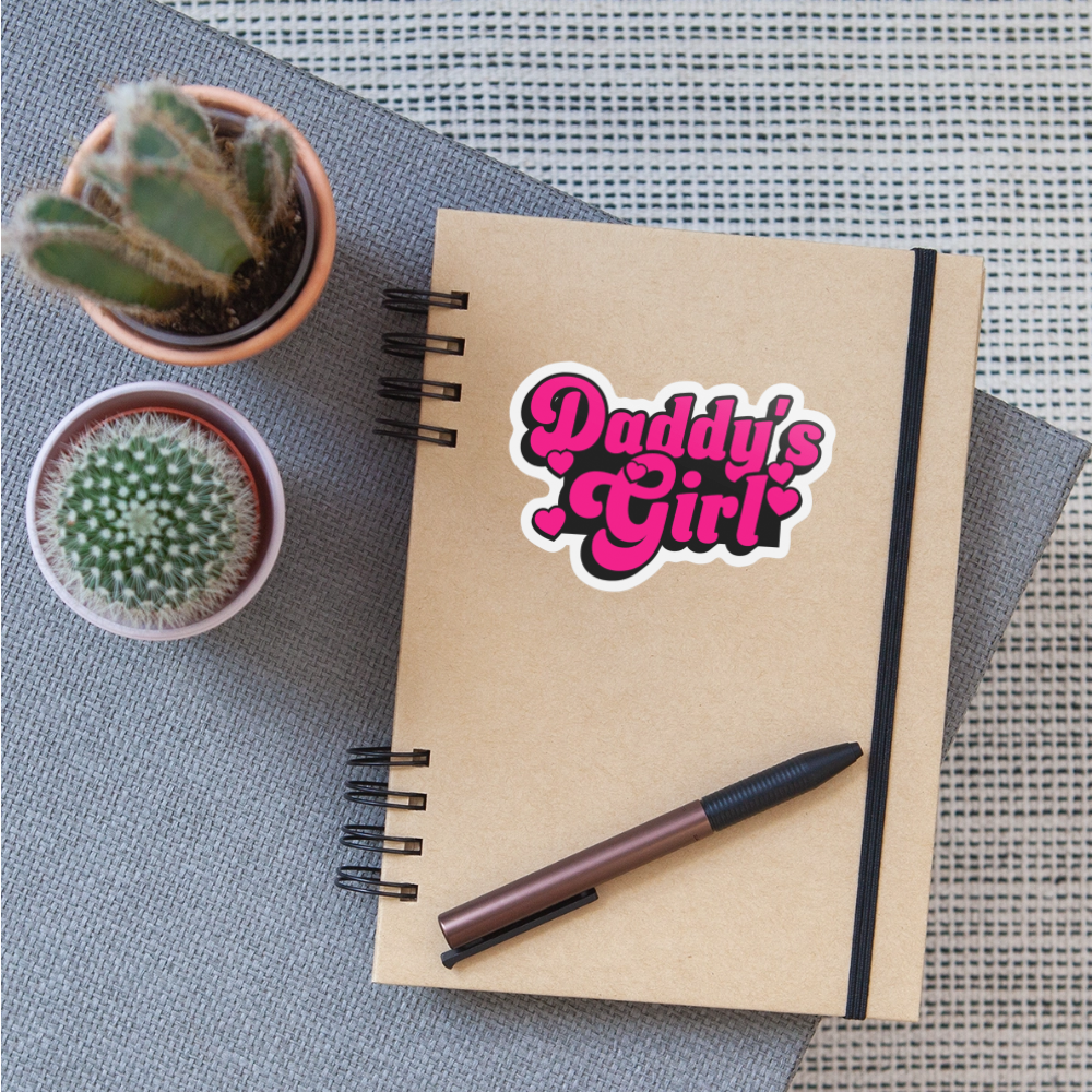 Daddy's Girl Pink Vinyl Sticker - white matte