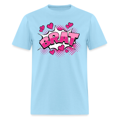 Comic Style Brat Unisex Play Tee (Colors) - powder blue