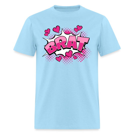 Comic Style Brat Unisex Play Tee (Colors) - powder blue