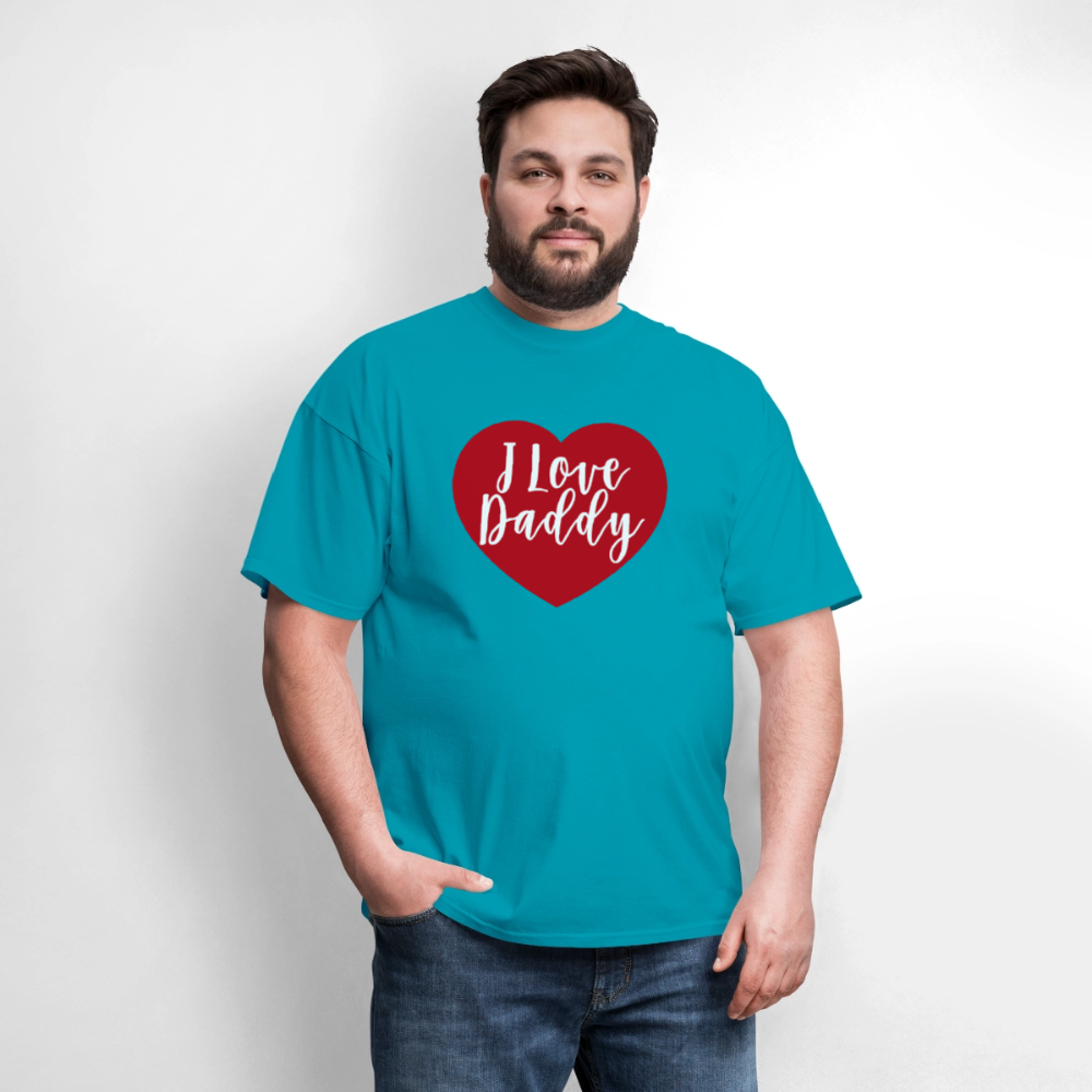 I Love Daddy Unisex Play Tee (Colors) - turquoise