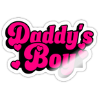 Pink Daddy's Boy Vinyl Sticker - white glossy