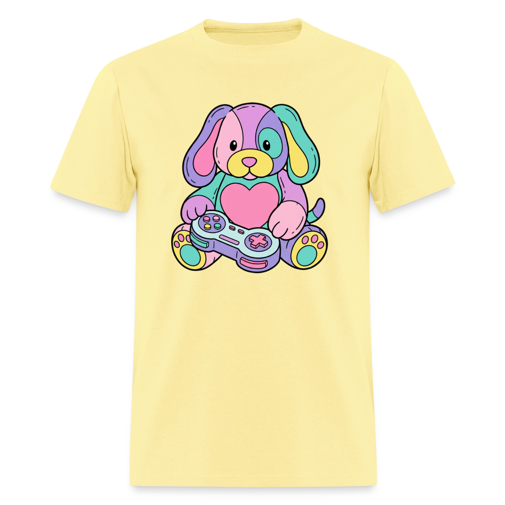 Gamer Pup Plushie Unisex Play Tee - cornsilk