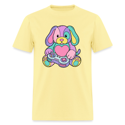 Gamer Pup Plushie Unisex Play Tee - cornsilk