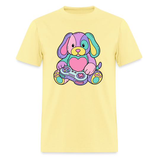 Gamer Pup Plushie Unisex Play Tee - cornsilk