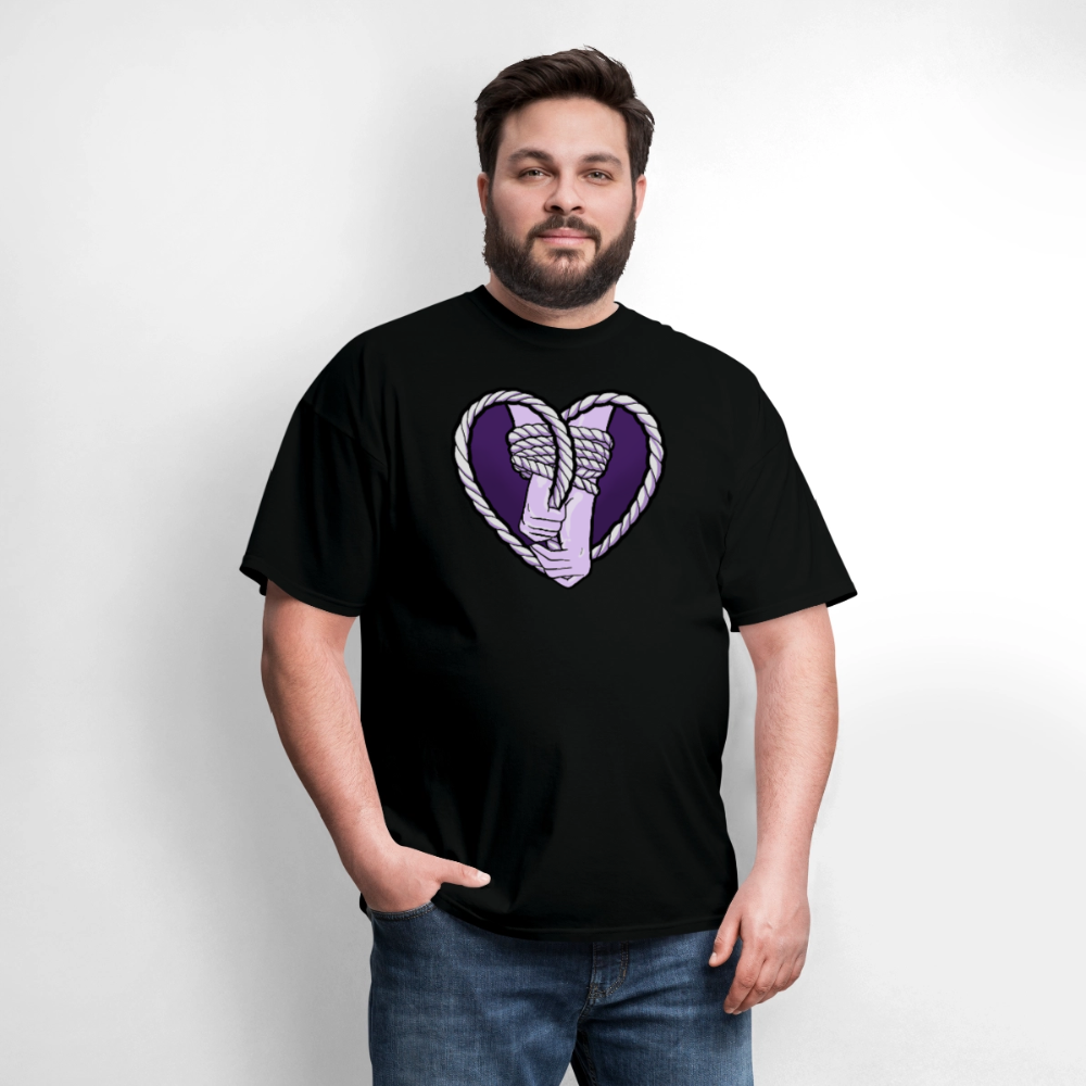 Heartbound Rope Bunny  Unisex Play Tee - black