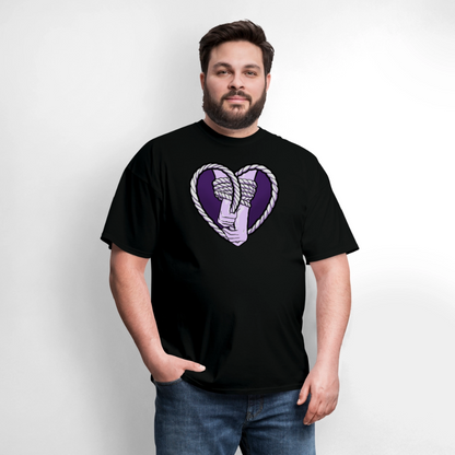 Heartbound Rope Bunny  Unisex Play Tee - black