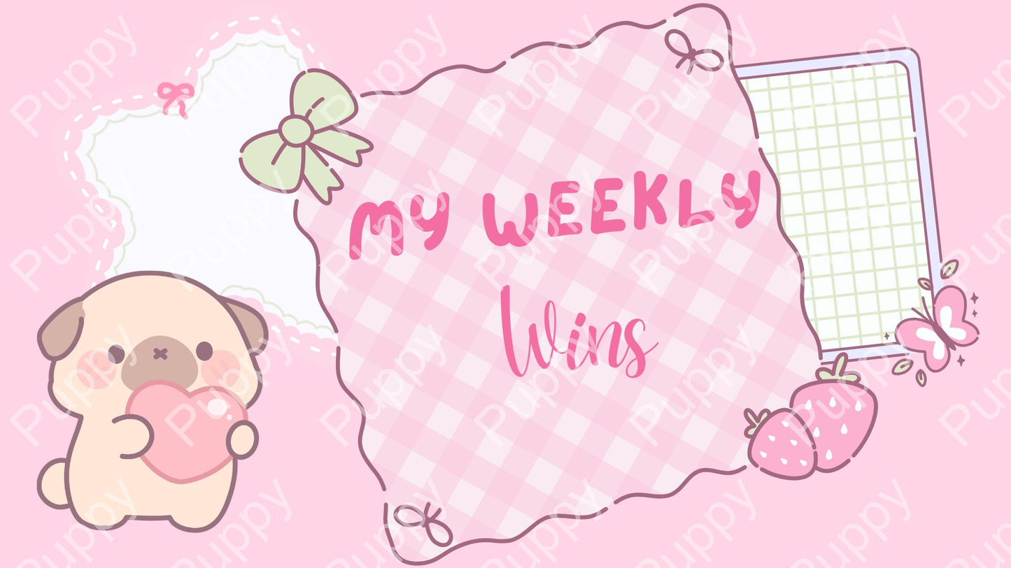 Weekly Wins - 8 Digital Journal Pages
