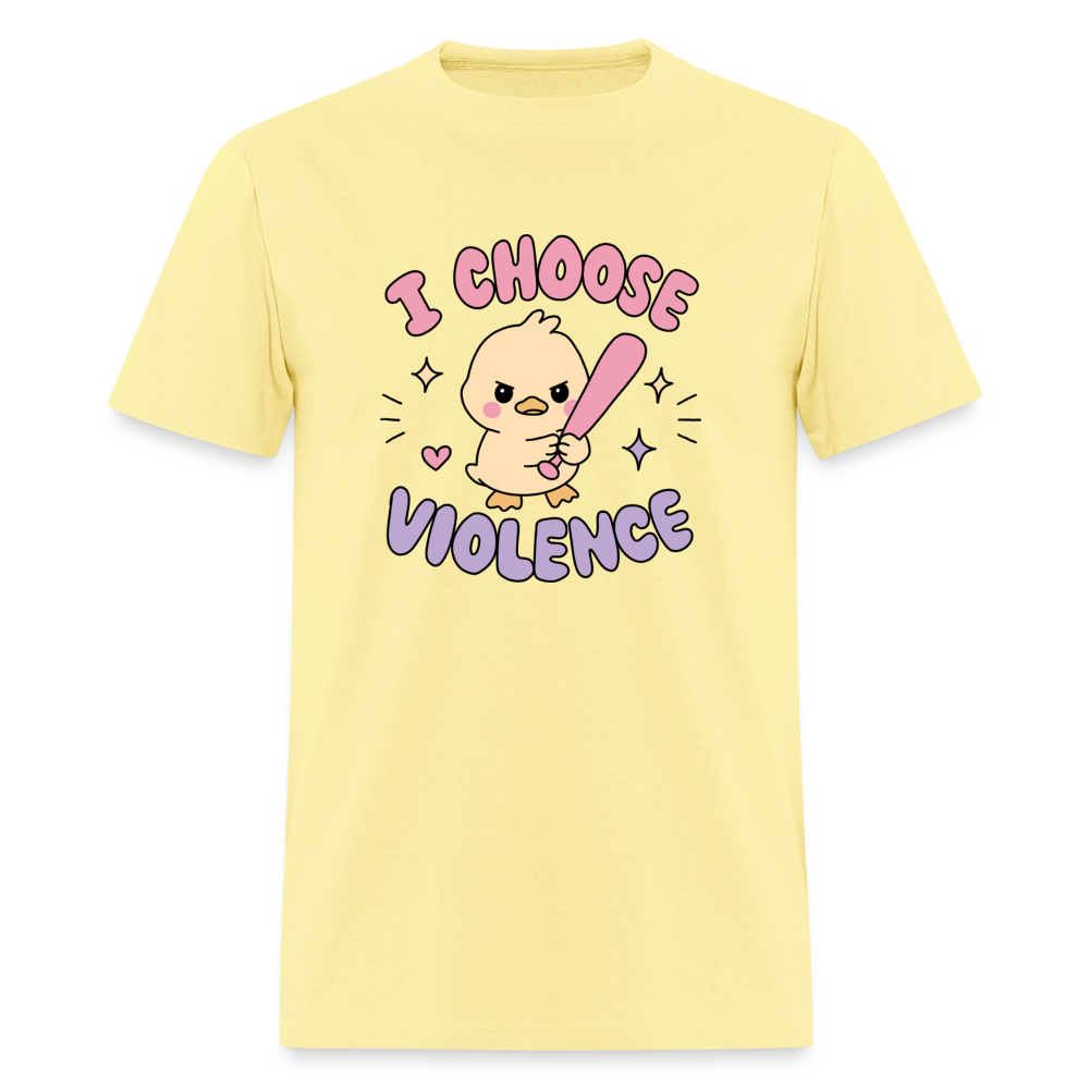 Choose Violence Unisex Play Tee (Colors) - cornsilk