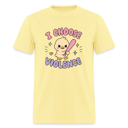 Choose Violence Unisex Play Tee (Colors) - cornsilk