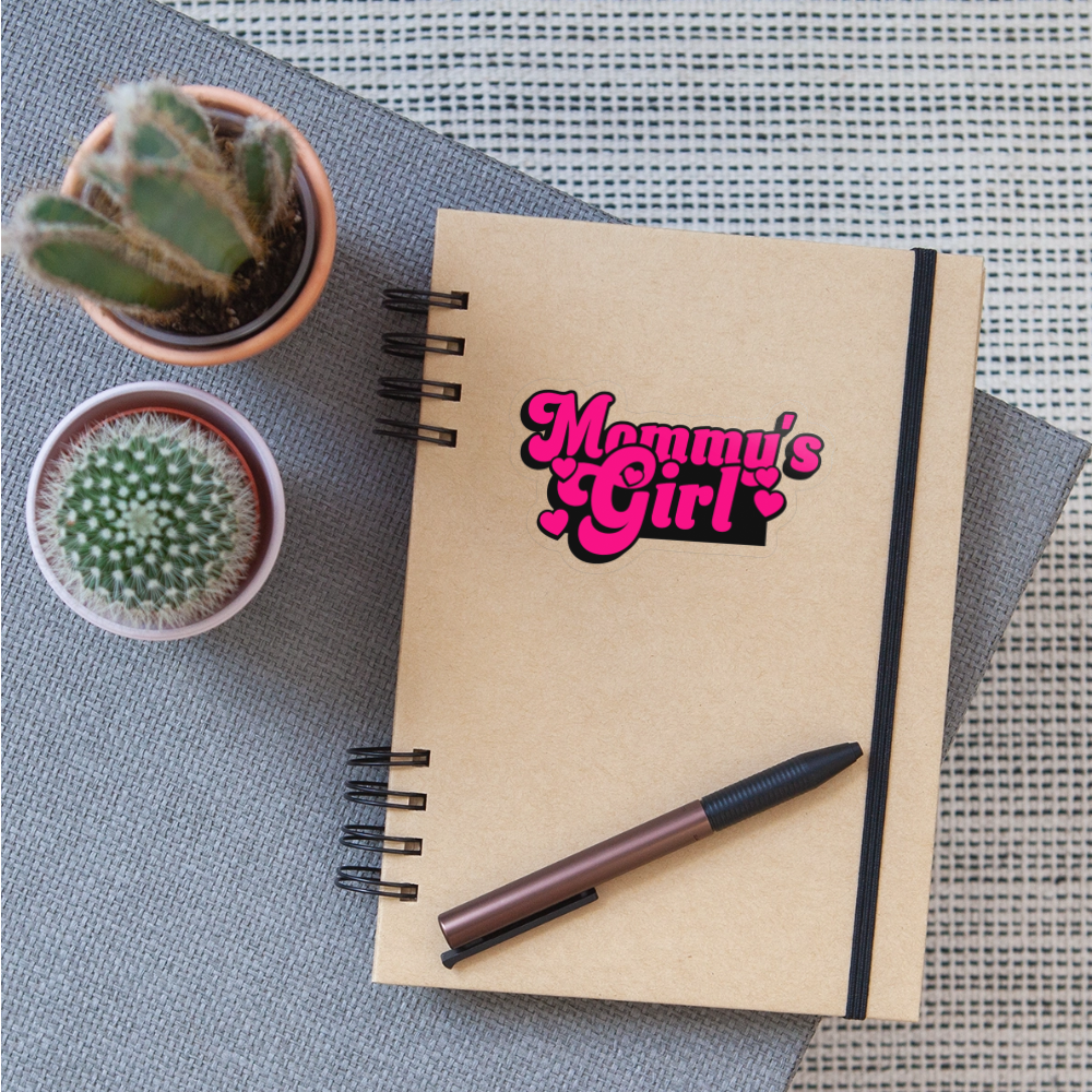 Mommy's Girl pink Vinyl Sticker - transparent glossy