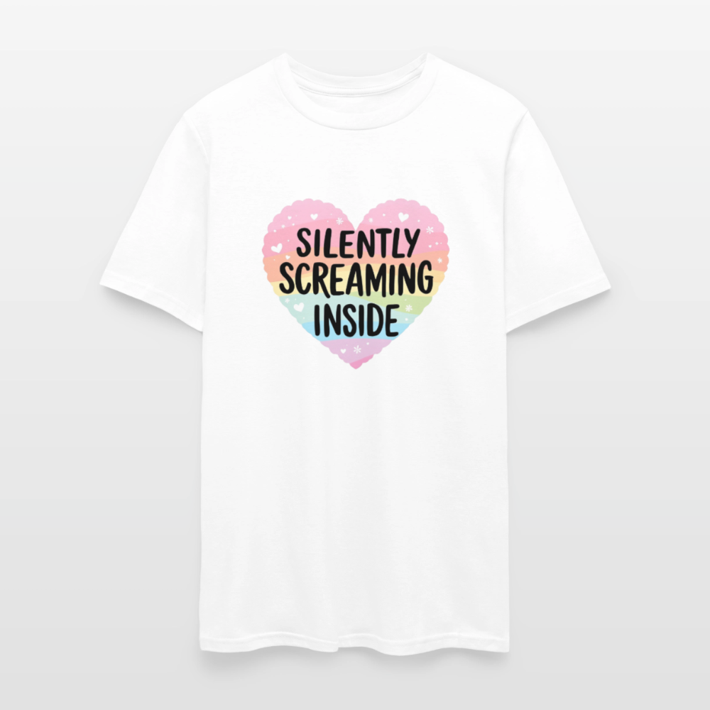 Silently Screaming Unisex Play Tee - white