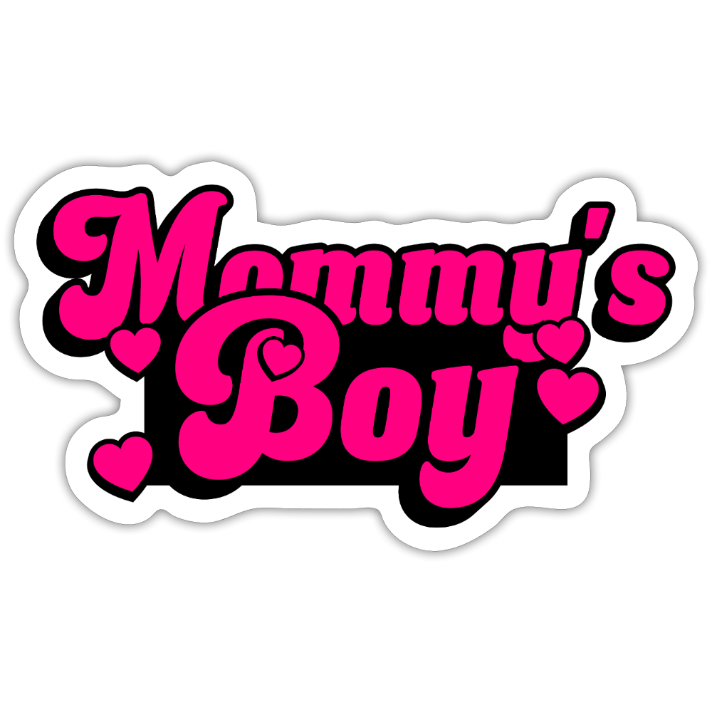 Mommy's Boy Pink Vinyl Sticker - white matte