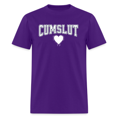 Cumslut Varsity Unisex Play Tee (Colors) - purple