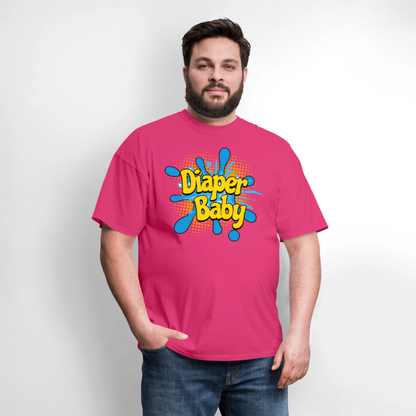 Diaper Baby Unisex Play Tee (Colors) - fuchsia