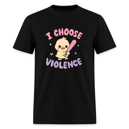 Choose Violence Unisex Play Tee (Colors) - black