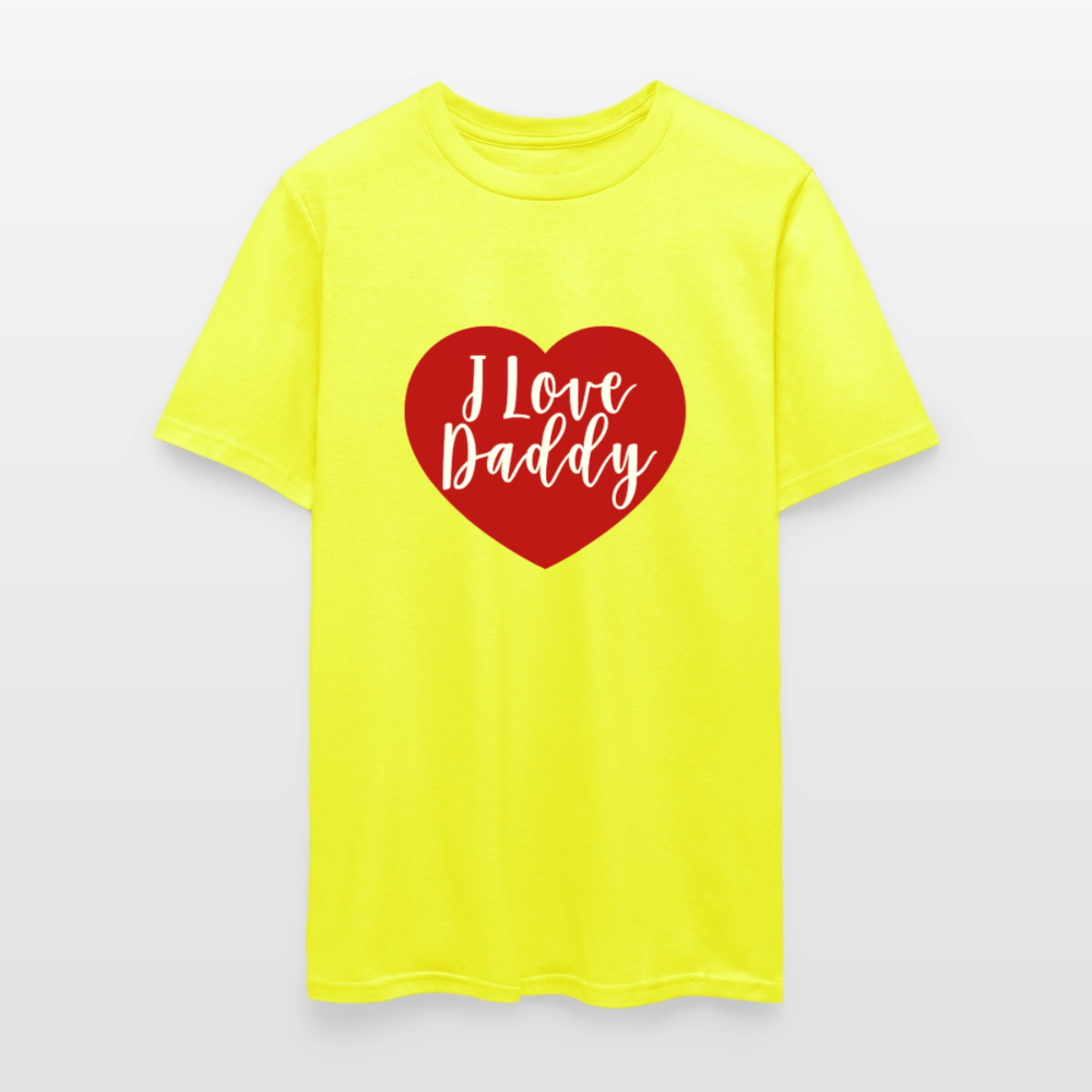 I Love Daddy Unisex Play Tee (Colors) - safety green
