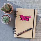 Mommy's Boy Pink Vinyl Sticker - transparent glossy
