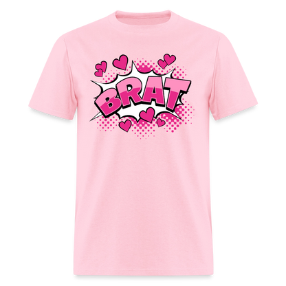 Comic Style Brat Unisex Play Tee (Colors) - pink