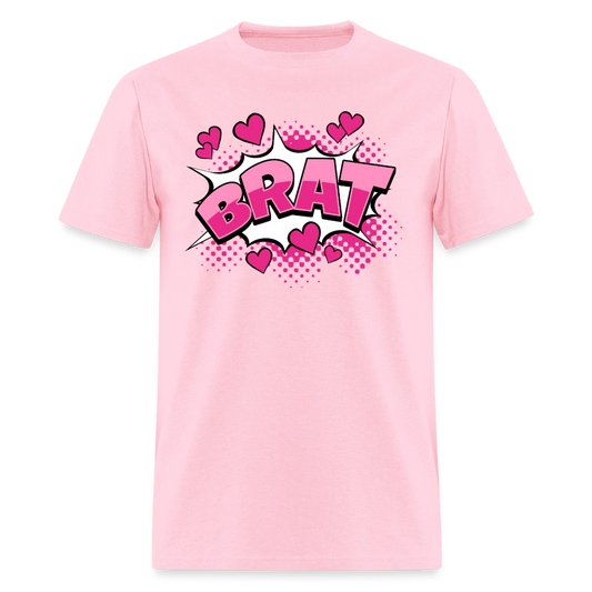 Comic Style Brat Unisex Play Tee (Colors) - pink