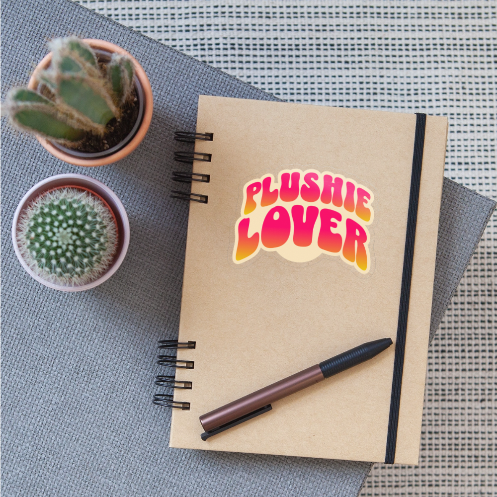 Plushie Lover Vinyl Sticker - transparent glossy