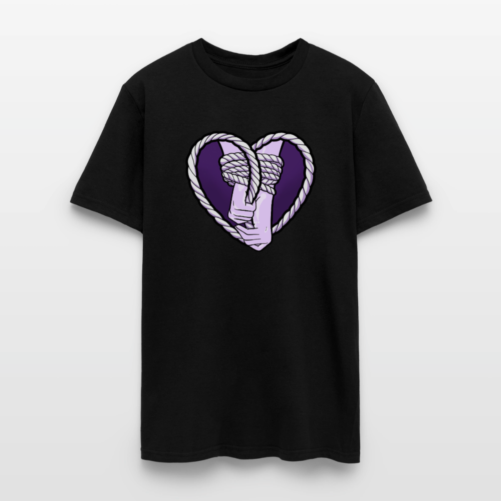 Heartbound Rope Bunny  Unisex Play Tee - black