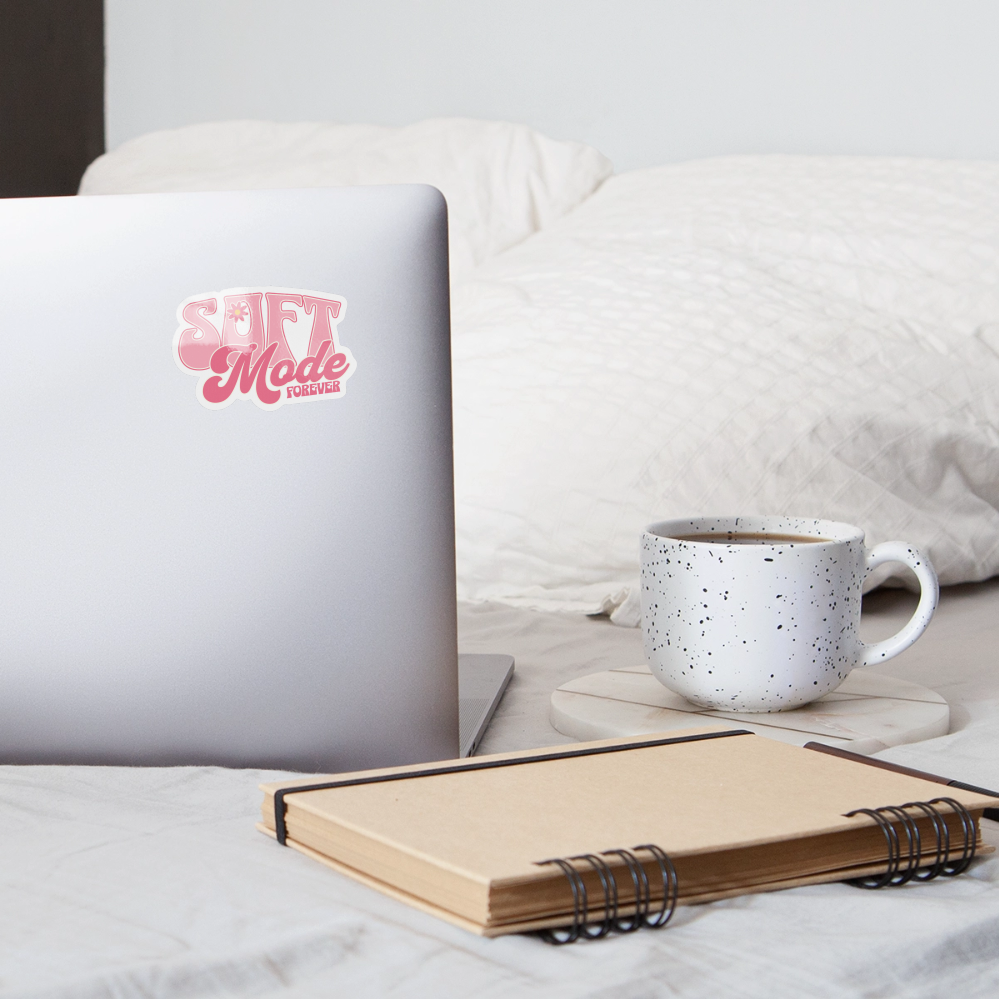 Soft Mode Forever Pastel Vinyl Sticker - white glossy