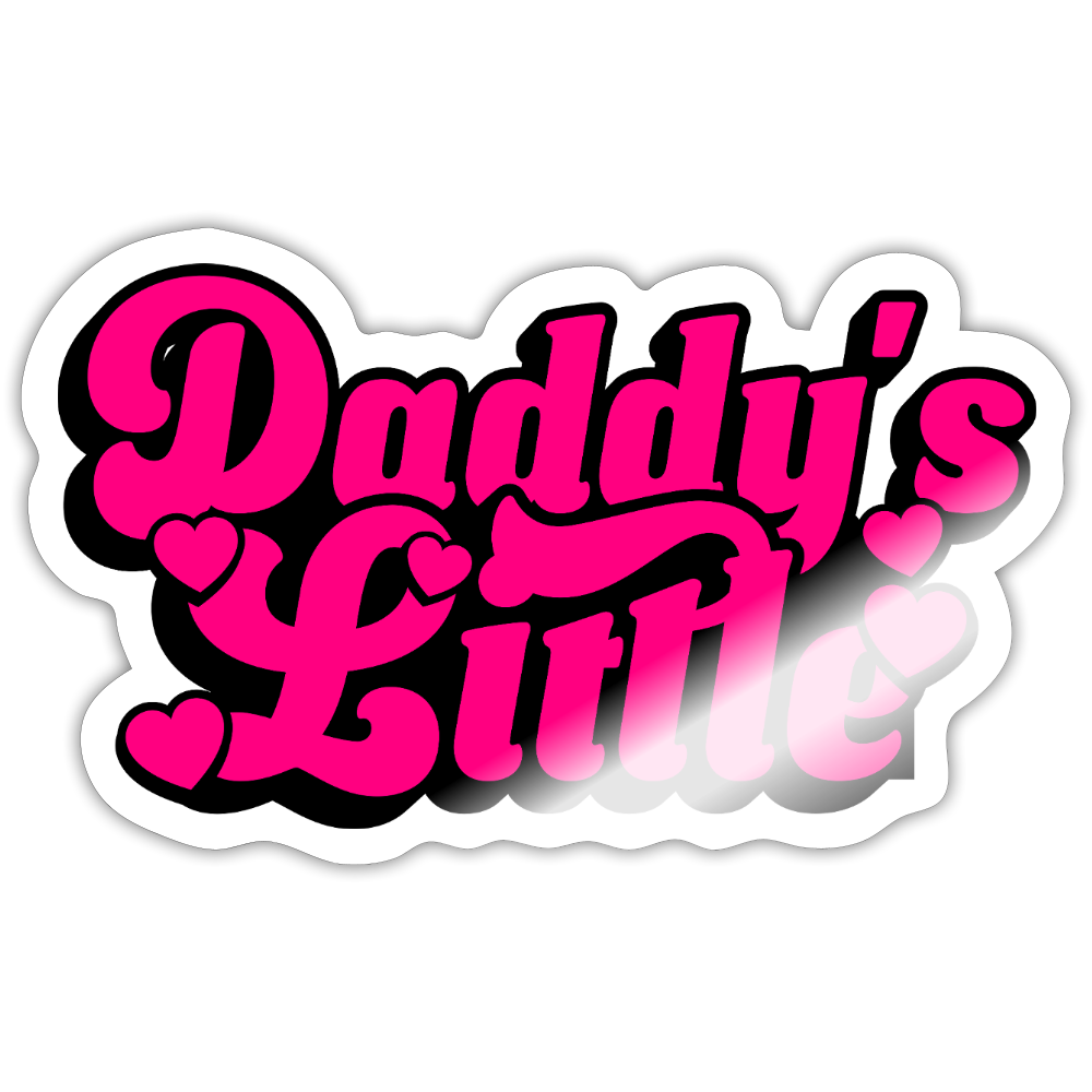 Daddy's Little Pink Vinyl Sticker - white glossy