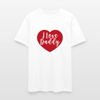 I Love Daddy Unisex Play Tee (Colors) - white