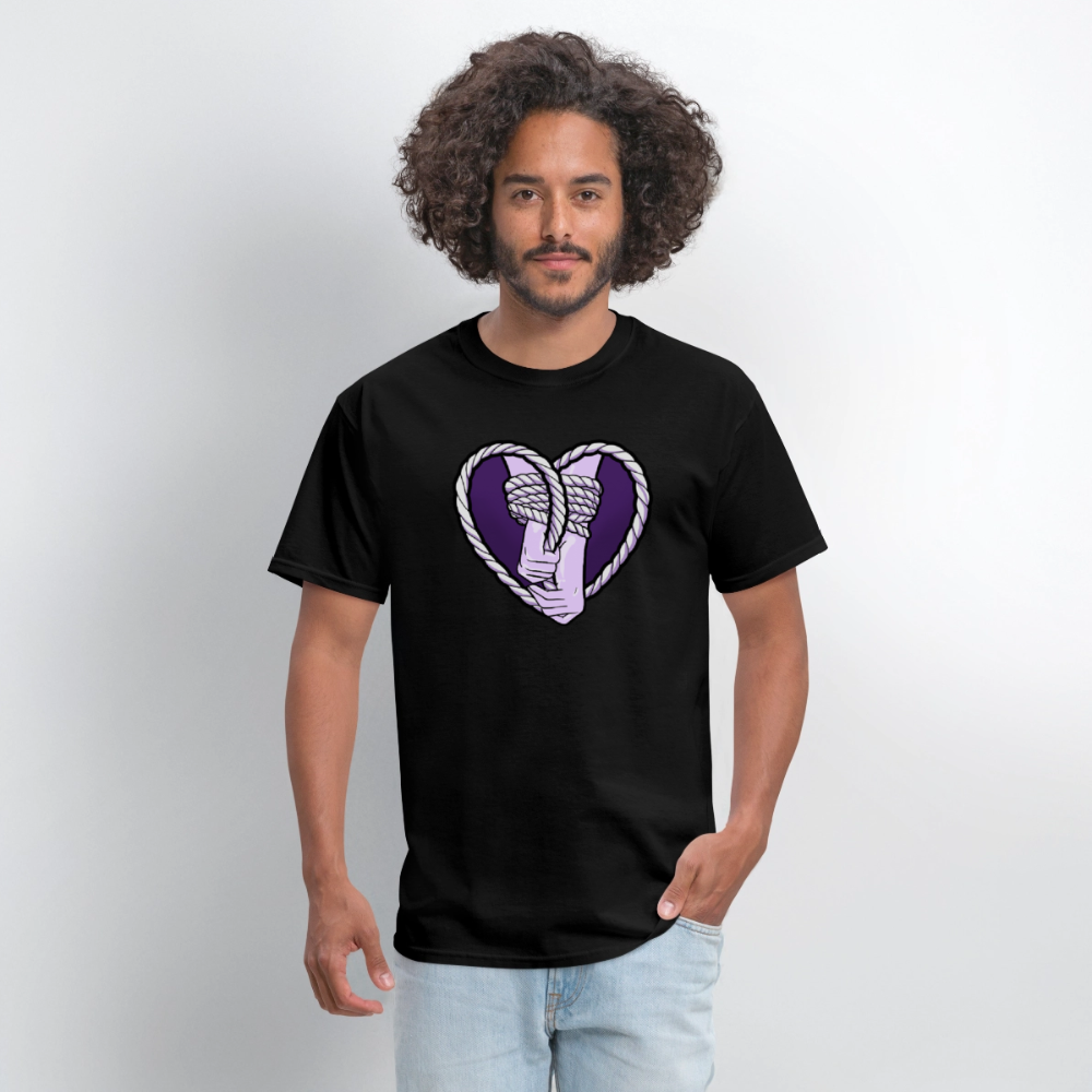 Heartbound Rope Bunny  Unisex Play Tee - black