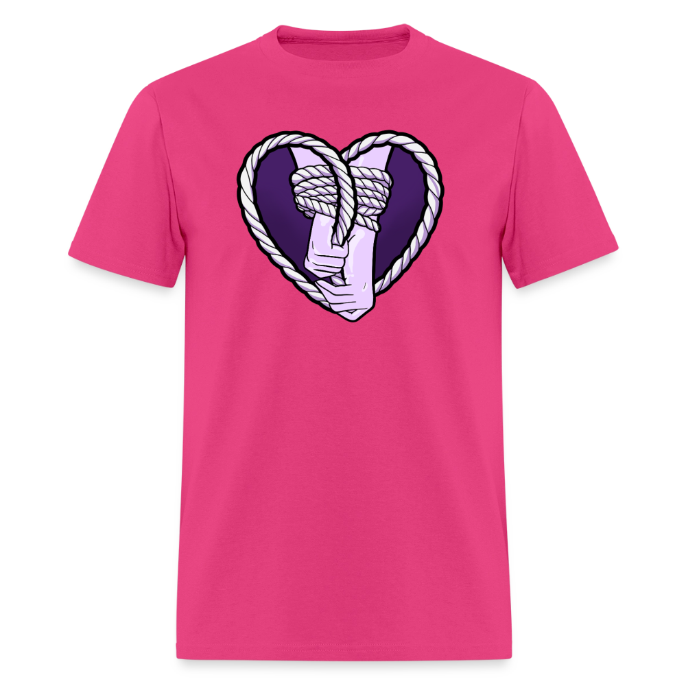 Heartbound Rope Bunny  Unisex Play Tee - fuchsia
