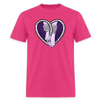 Heartbound Rope Bunny  Unisex Play Tee - fuchsia