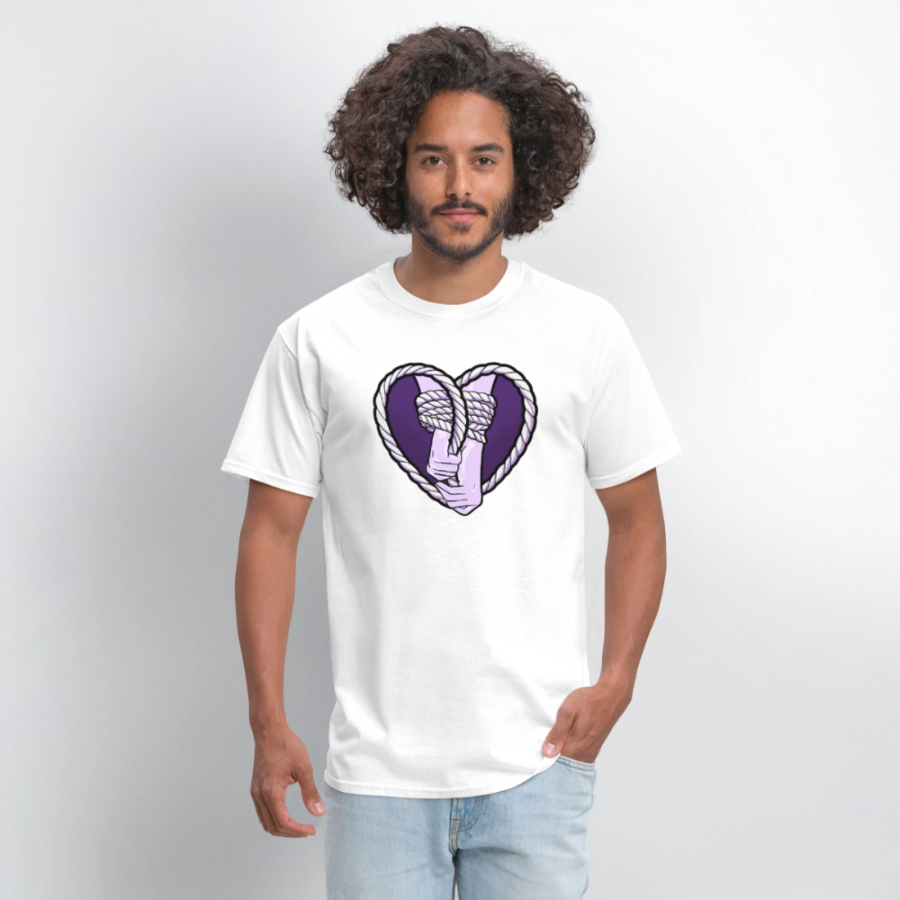 Heartbound Rope Bunny  Unisex Play Tee - white