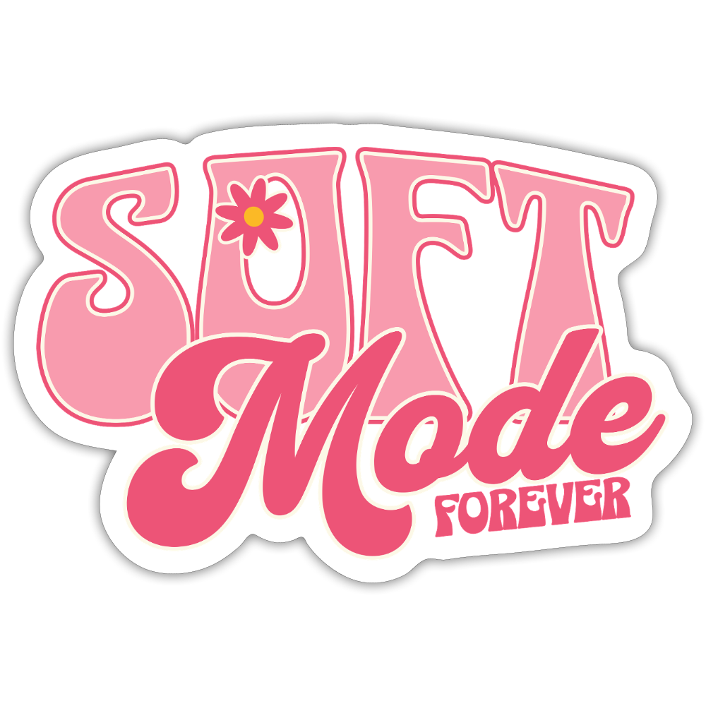 Soft Mode Forever Pastel Vinyl Sticker - white matte