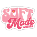 Soft Mode Forever Pastel Vinyl Sticker - white matte
