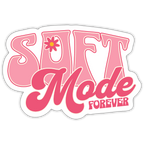 Soft Mode Forever Pastel Vinyl Sticker - white matte