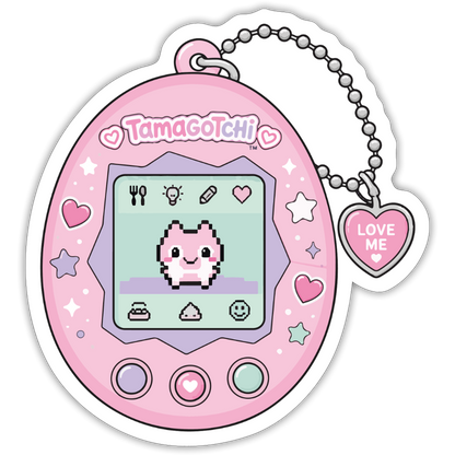 Y2K Kawaii Digital Pet Sticker - white matte