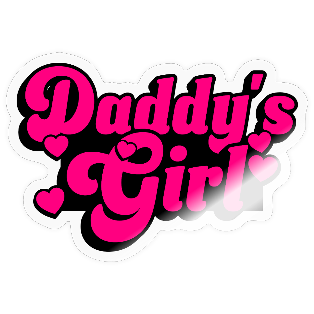 Daddy's Girl Pink Vinyl Sticker - transparent glossy