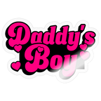 Pink Daddy's Boy Vinyl Sticker - transparent glossy